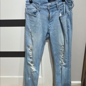 Light Blue Distressed Men’s Jeans